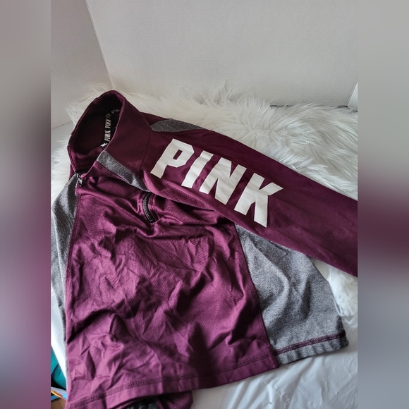 Victoria's Secret Pink Jacket with Gray Trim, Size Small - Picture 3 of 6